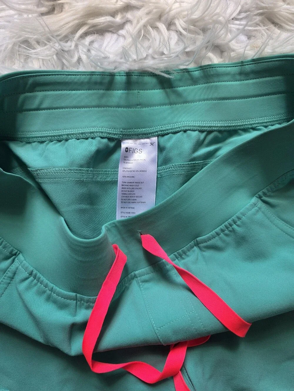 Figs Teal Green Scrub Pants and Top Set